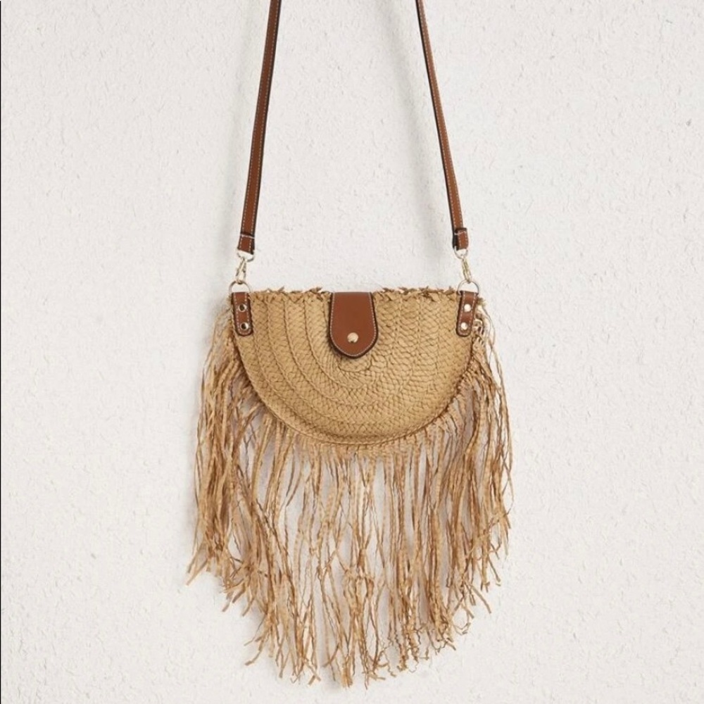 Woven crossbody bag